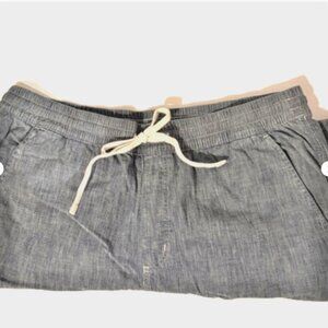 Lands End Men's Relaxed Fit Cotton Deck Pant - Blue Chamray